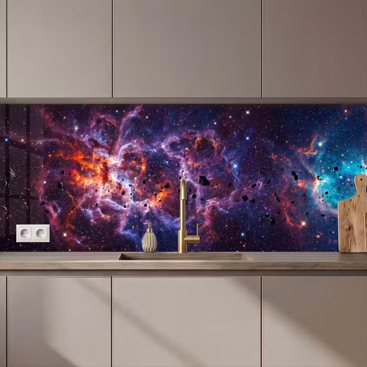 Space - Stars - Abstract - Colorful keuken achterwand 2 middel zz_3dshopping