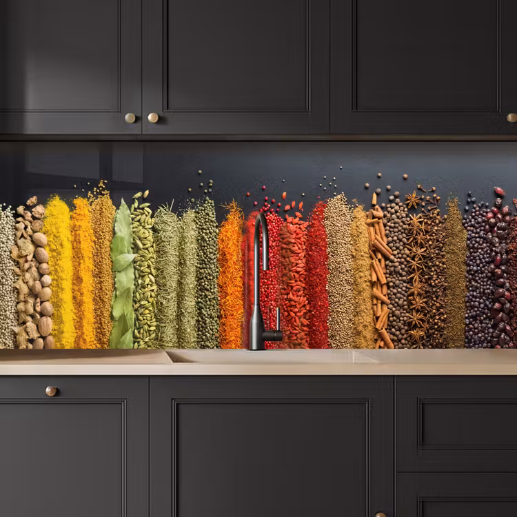 Specerijen - Kruiden - Banen - Regenboog keuken achterwand 2 middel -sfeer1