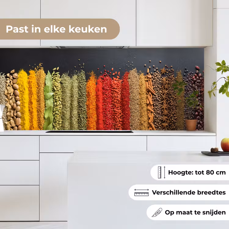 Specerijen - Kruiden - Banen - Regenboog keuken achterwand 2 middel -sfeer4_NL