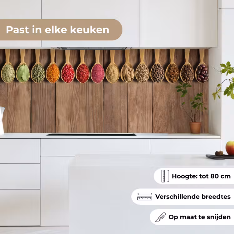 Lepels - Kruiden - Hout keuken achterwand 2 middel -sfeer4_NL