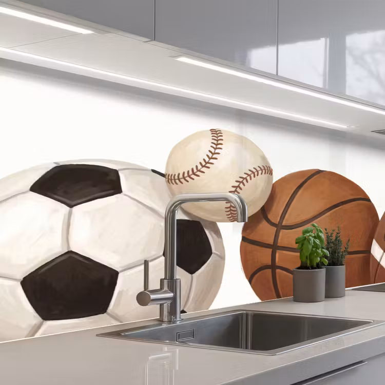 Sport - Ballen - Illustratie keuken achterwand 2 middel -3d_schuin