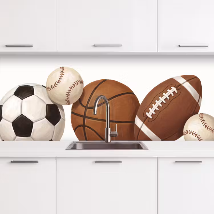 Sport - Ballen - Illustratie keuken achterwand 2 middel -3d