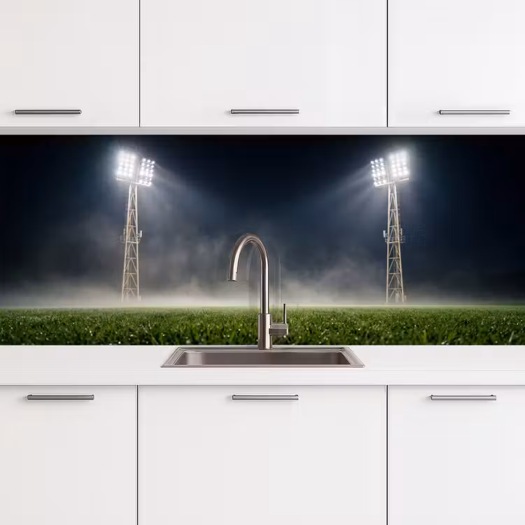 Stadion - Lichtmast - Sport - Nacht keuken achterwand 2 middel -3d