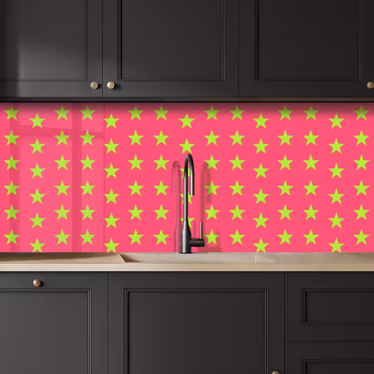 Sterren - Patroon - Roze keuken achterwand 2 middel 871 -sfeer1