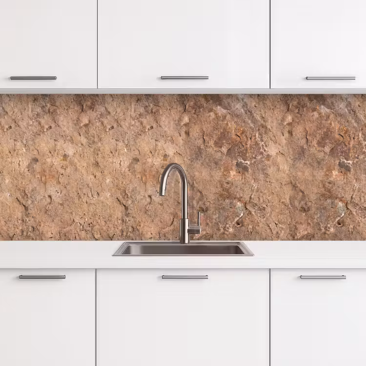 Steen - Natuur - Textuur - Abstract - Bruin keuken achterwand 2 middel -3d