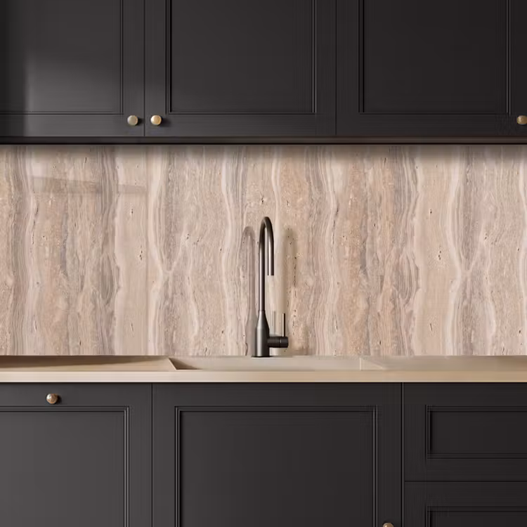 Steen - Patroon - Textuur - Natuurlijk - Beige keuken achterwand 2 middel -sfeer1