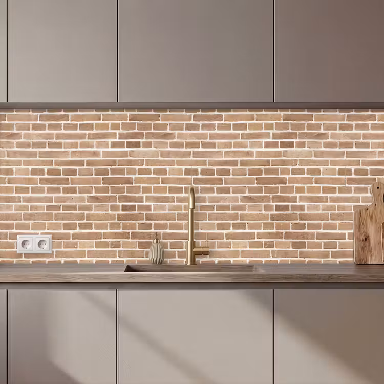 Stenen - Bruin - Licht - Patroon keuken achterwand 2 middel 871 zz_3dshopping