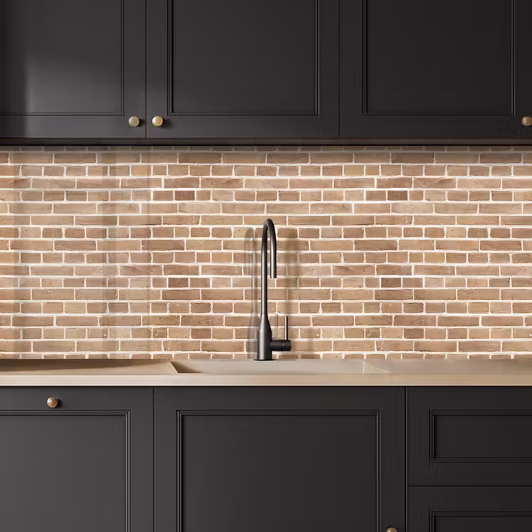 Stenen - Bruin - Licht - Patroon keuken achterwand 2 middel 871 -sfeer1