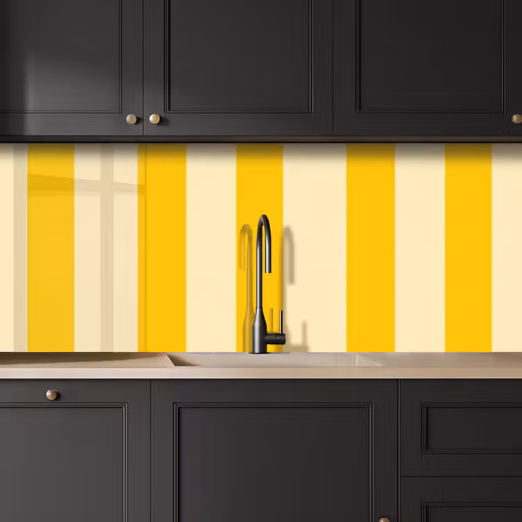 Strepen - Klassiek - Geel keuken achterwand 2 middel 871 -sfeer1