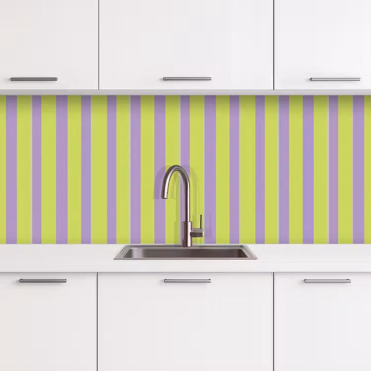 Strepen - Patroon - Groen keuken achterwand 2 middel 871 -3d