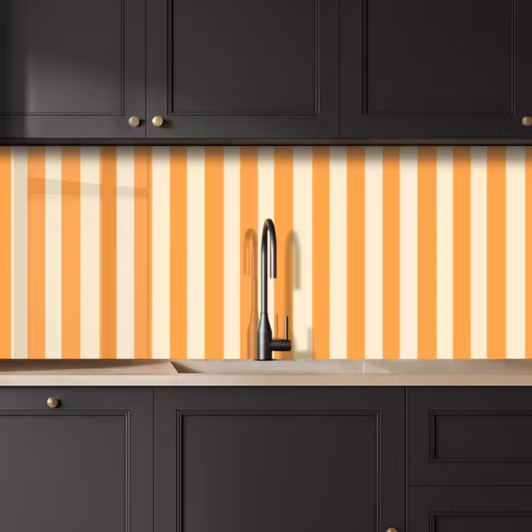 Strepen - Patroon - Oranje keuken achterwand 2 middel 871 -sfeer1