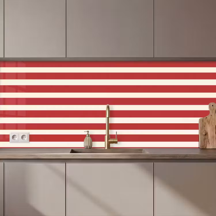 Strepen - Patroon - Rood keuken achterwand 2 middel 871 zz_3dshopping