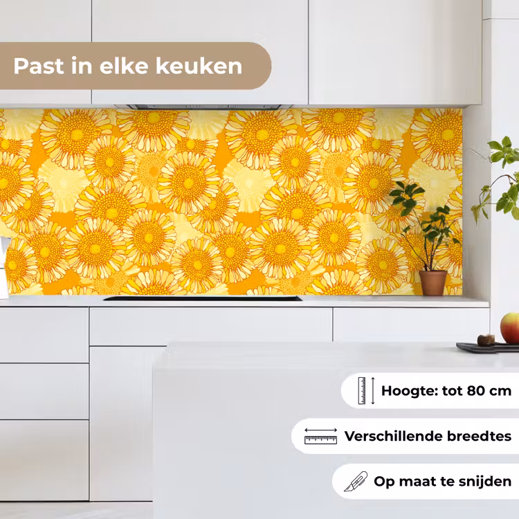 Zonnebloem - Zomer - Patronen - Bloemen keuken achterwand 2 middel 871 -sfeer4_NL