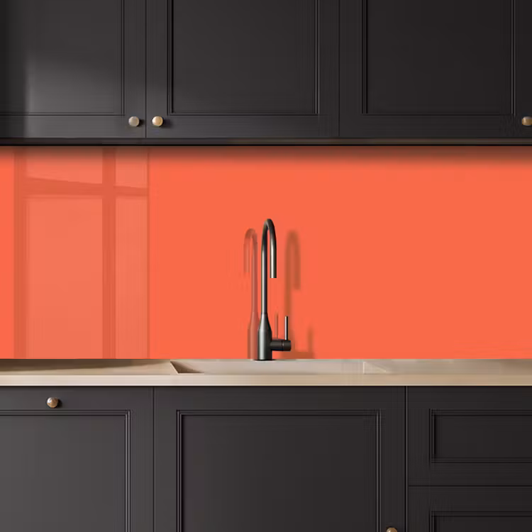 Sunset - Salmon - Oranje keuken achterwand 2 middel 871 -sfeer1