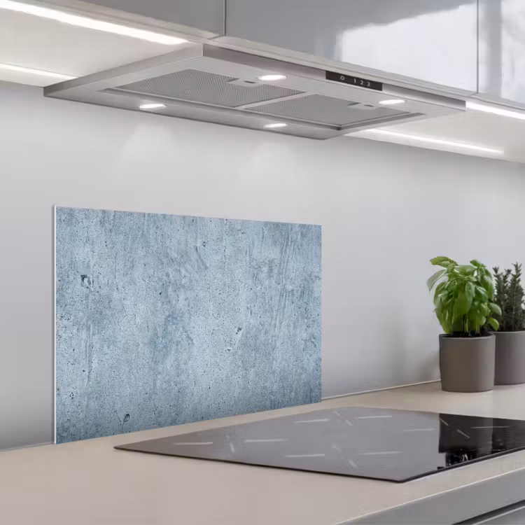 Oppervlak - Ruw - Abstract - Modern - Grijs keuken achterwand spatscherm klein -3d_schuin