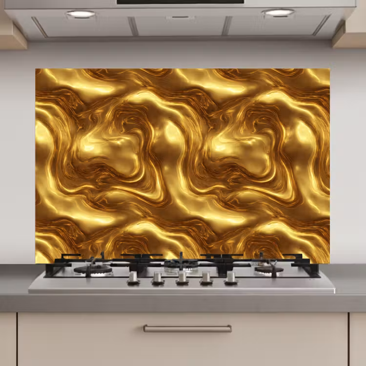 Textuur - Vloeibaar - Organisch - Goud keuken achterwand spatscherm klein 900 -3d_website