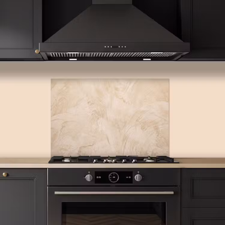 Textuur - Patroon - Abstract - Modern - Beige keuken achterwand spatscherm klein -sfeer1