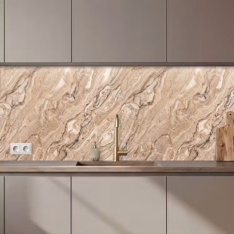 Textuur - Aders - Abstract - Modern - Beige keuken achterwand 2 middel zz_3dshopping