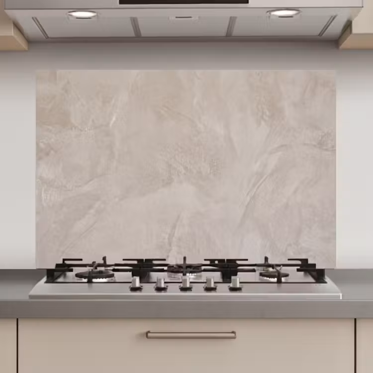 Textuur - Wand - Modern - Beige - Abstract keuken achterwand spatscherm klein -3d_website