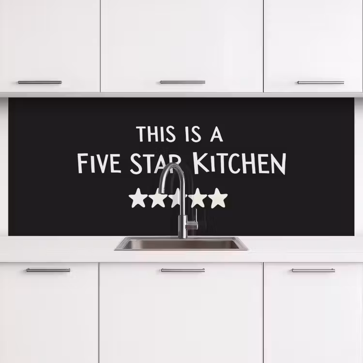 This is a five star kitchen keuken achterwand 2 middel -3d