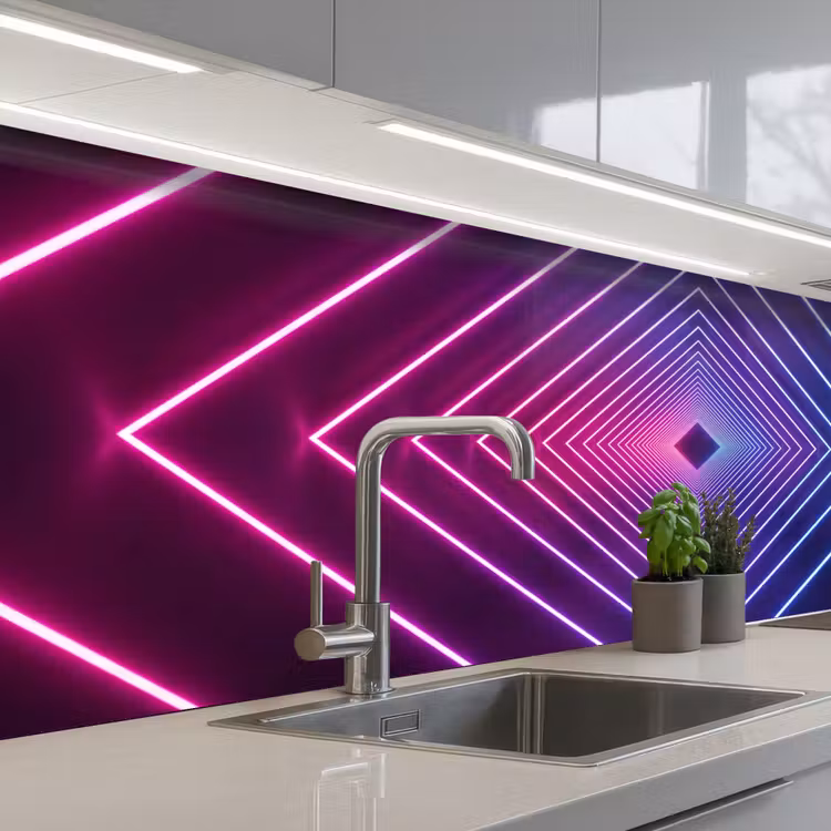 Driedimensionaal - Tunnel - Ruimte keuken achterwand 2 middel -3d_schuin