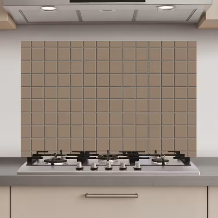 Tegel - Patroon - Taupe keuken achterwand spatscherm klein 900 -3d_website