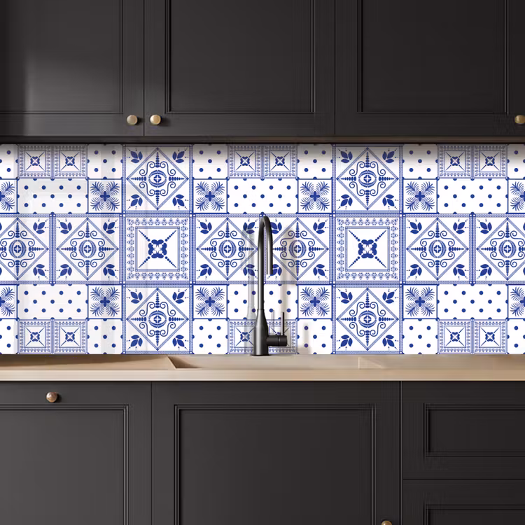 Tegels - Patronen - Delfts Blauw keuken achterwand 2 middel 871 -sfeer1