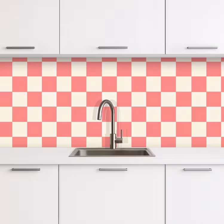 Traditioneel - Patroon - Roze keuken achterwand 2 middel 871 -3d