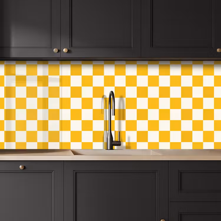 Traditioneel - Patroon - Geel keuken achterwand 2 middel 871 -sfeer1