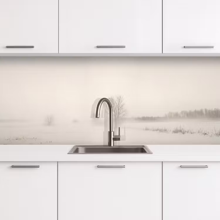 Boom - Mist - Sneeuw - Winter - Minimalistisch keuken achterwand 2 middel -3d