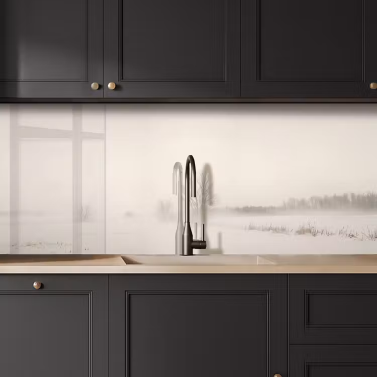 Boom - Mist - Sneeuw - Winter - Minimalistisch keuken achterwand 2 middel -sfeer1