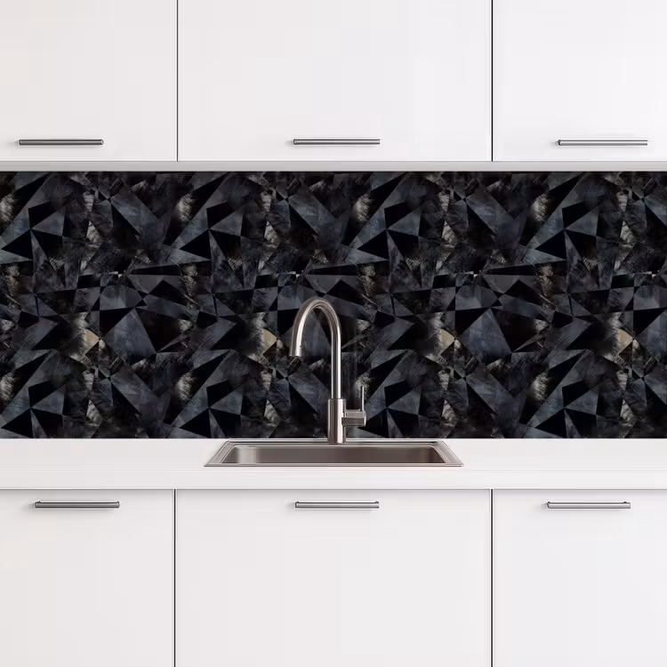 Driehoeken - Abstract - Donker keuken achterwand 2 middel 871 -3d