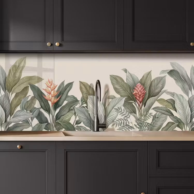 Tropisch - Planten - Modern - Groen keuken achterwand 2 middel -sfeer1