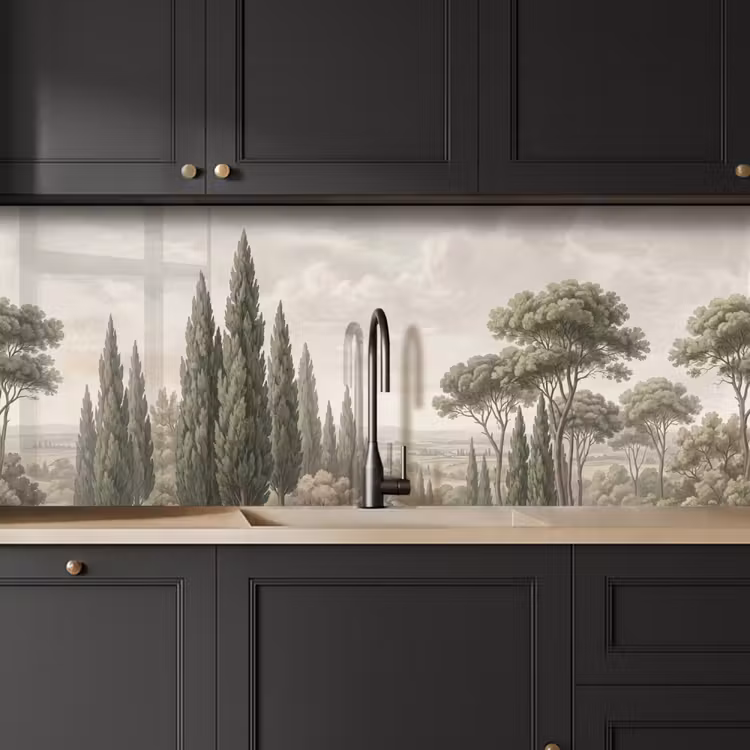 Vallei - Bos - Natuur - Groen keuken achterwand 2 middel -sfeer1