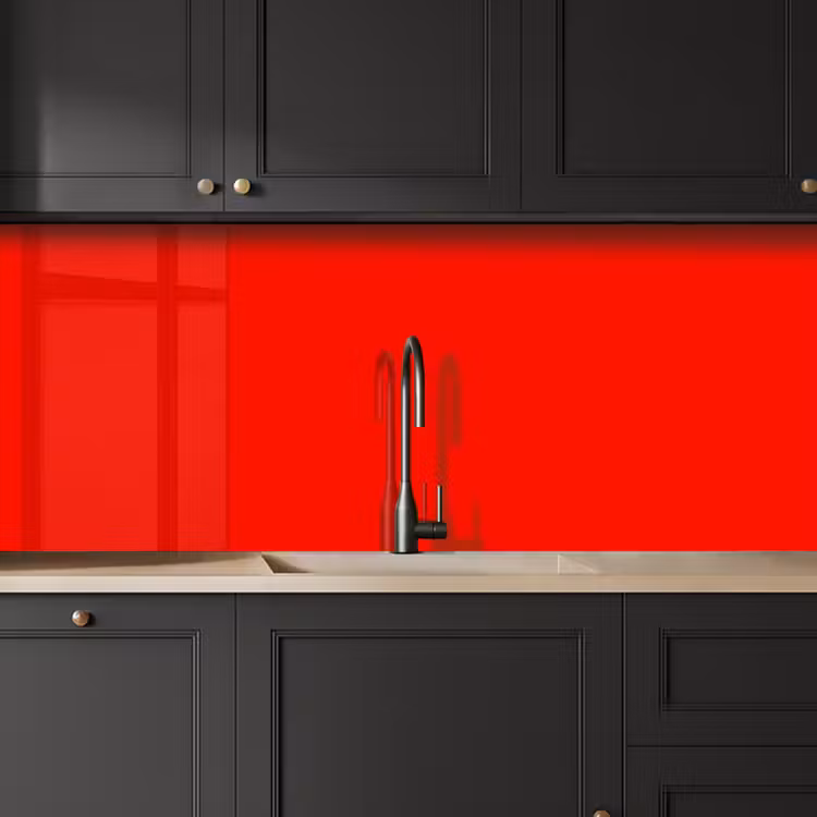 Vibrant - Vermilion - Rood keuken achterwand 2 middel 871 -sfeer1