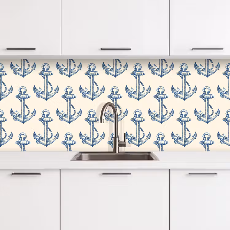 Vintage - Anker - Strand - Zee - Patronen keuken achterwand 2 middel 871 -3d