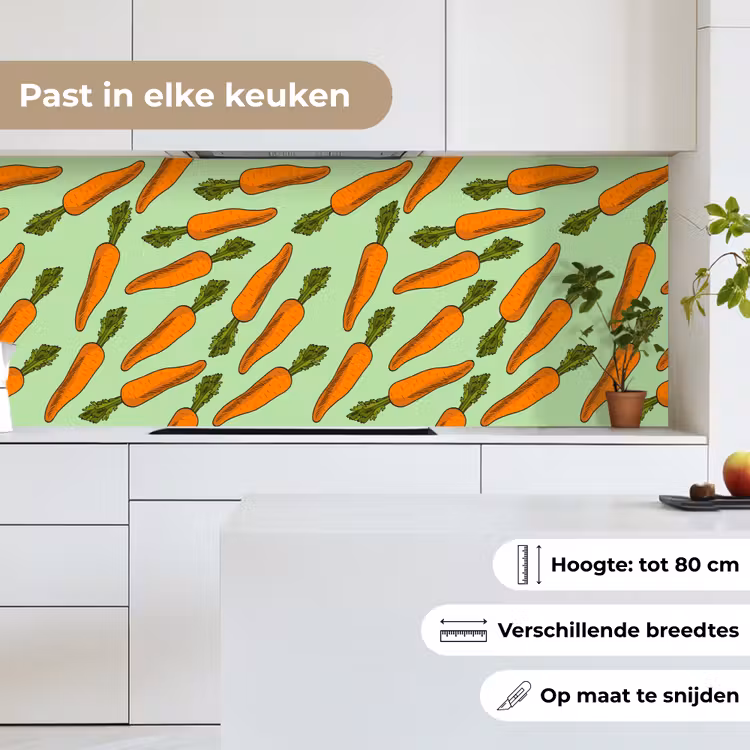 Vintage - Wortel - Patronen - Groente keuken achterwand 2 middel 871 -sfeer4_NL