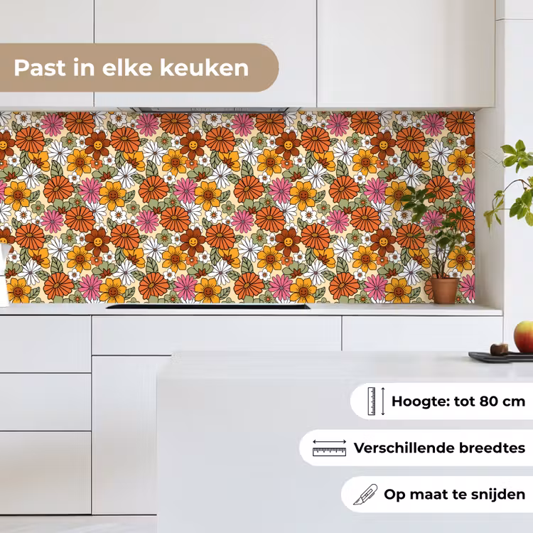 Vintage - Bloemen - Patronen keuken achterwand 2 middel 871 -sfeer4_NL
