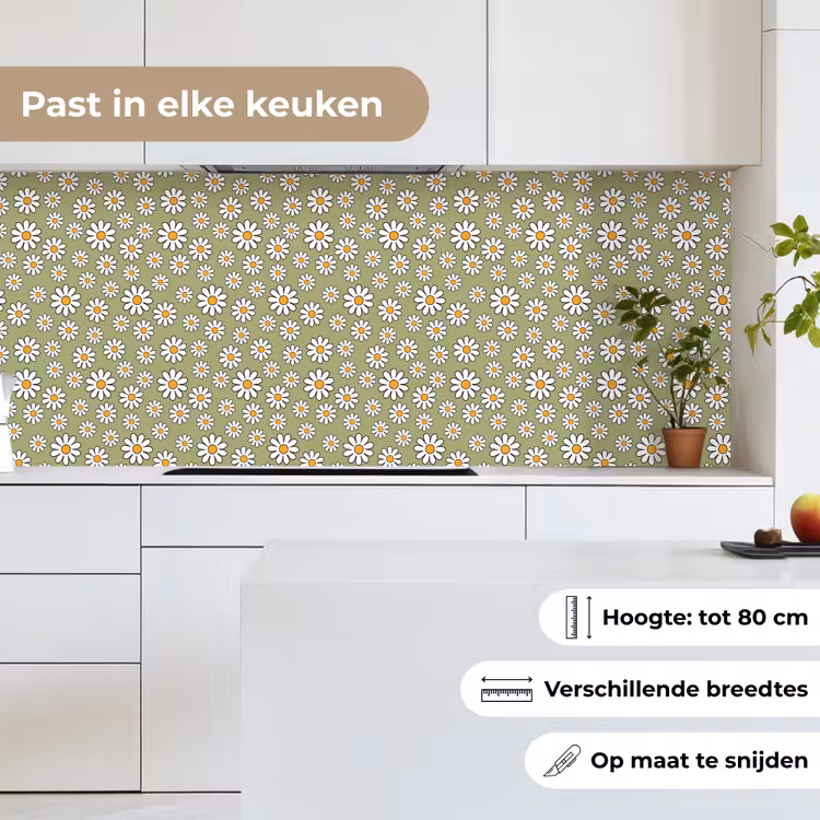 Vintage - Patronen - Bloemen - Madelief keuken achterwand 2 middel 871 -sfeer4_NL