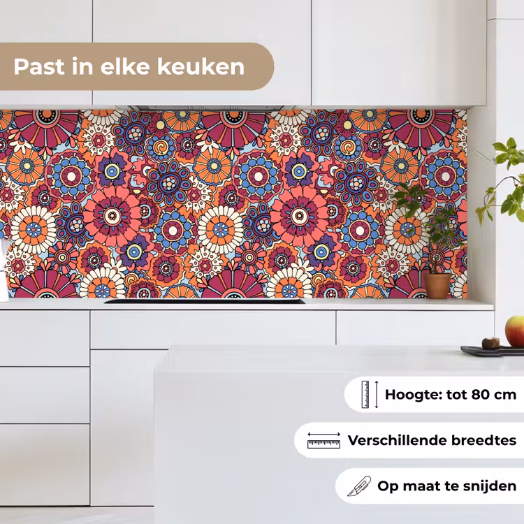Vintage - Patronen - Bloemen - Planten keuken achterwand 2 middel 871 -sfeer4_NL