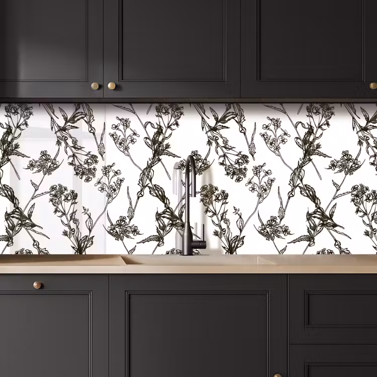 Vintage - Planten - Bloemen - Patronen keuken achterwand 2 middel 871 -sfeer1