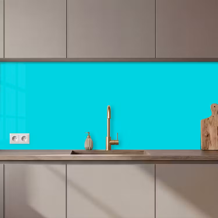 Vivid - Aquamarine - Turkoois keuken achterwand 2 middel 871 zz_3dshopping