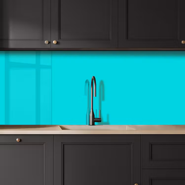 Vivid - Aquamarine - Turkoois keuken achterwand 2 middel 871 -sfeer1