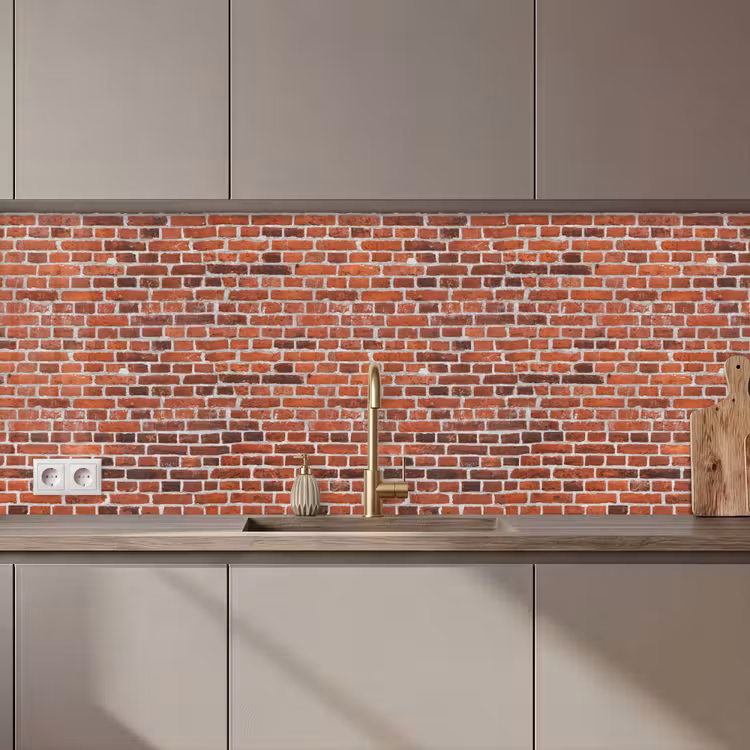 Muur - Bakstenen - Versleten - Voegen keuken achterwand 2 middel 871 zz_3dshopping