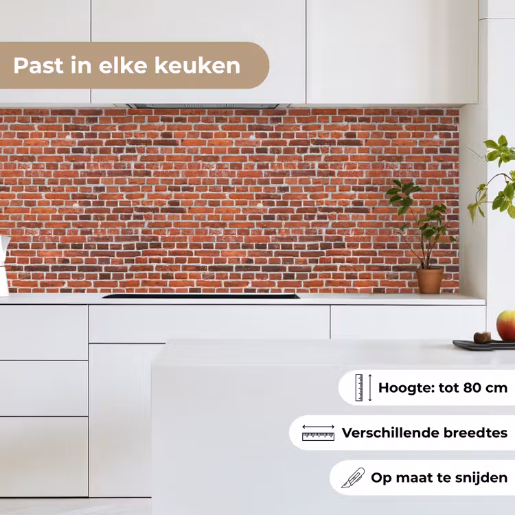 Muur - Bakstenen - Versleten - Voegen keuken achterwand 2 middel 871 -sfeer4_NL
