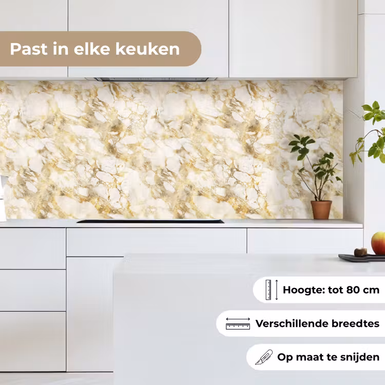 Warm - Gouden - Marmer - Patroon keuken achterwand 2 middel 871 -sfeer4_NL