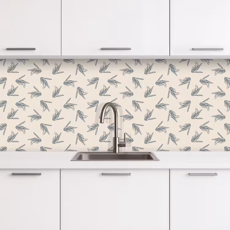 Wespen - Patroon - Jaren 50 keuken achterwand 2 middel 871 -3d