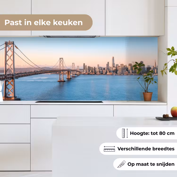 Water - Brug - Skyline - Modern keuken achterwand 2 middel -sfeer4_NL