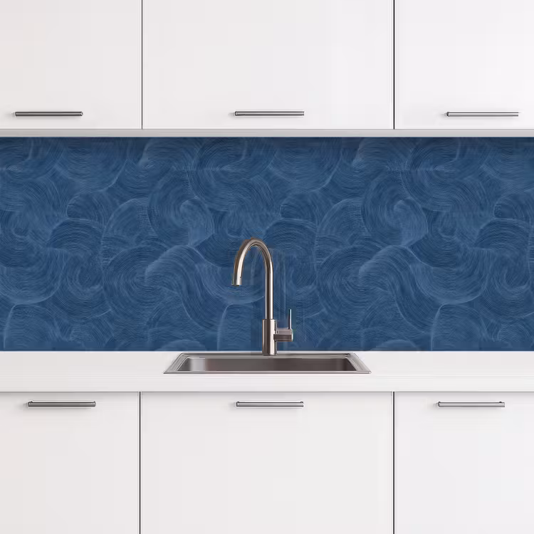 Golven - Textuur - Patroon - Blauw keuken achterwand 2 middel 871 -3d