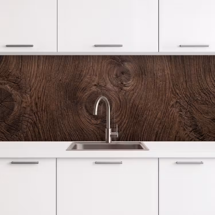 Houtnerf - Textuur - Patroon - Bruin - Rustiek keuken achterwand 2 middel -3d